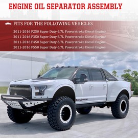 GrteRokky FC3Z6A785F Engine Oil Separator Assembly Compatible for 2017-2019 Ford F250 F350 F450 F550 Super Duty 6.7L V8 Powerstroke Diesel PCV CCV Vent Valve Engine Crankcase, Replaces FC3Z6A785F