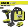 RYOBI ONE+ HP 18V Brushless Cordless Compact 1/2in. Drill/Driver Kit