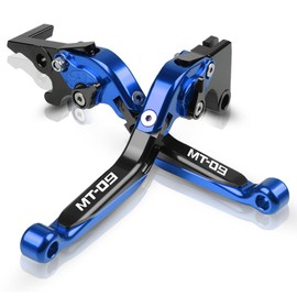 MT09/SP MT07 Motocycle Brake and Clutch Levers Set for MT09 MT07 FZ07 2013-2021 MT 09 SP 2017-2021 Tracer 900 GT 2018-2020 Tenere 700 900 2019-2021 FAZER 600 2004-2010 (Blue/Black)