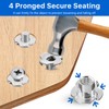 Akamino 100 Pack 1/4"-20 T-nut, 304 Stainless Steel Threaded Insert,