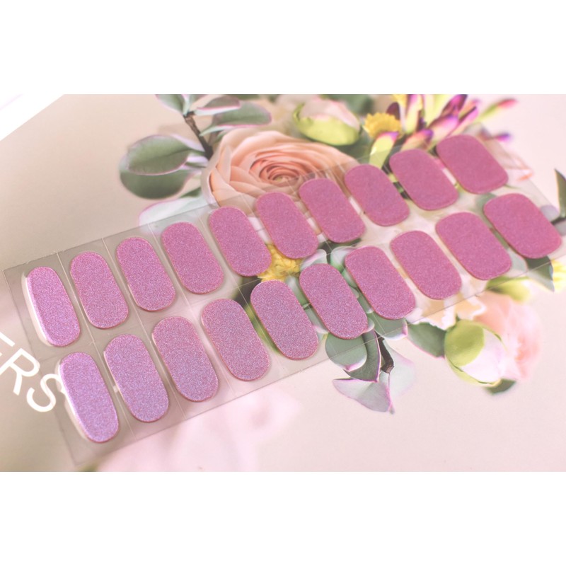 LIFOOST Semi Cured Gel Nail Strips Glitter Nail Art Stickers