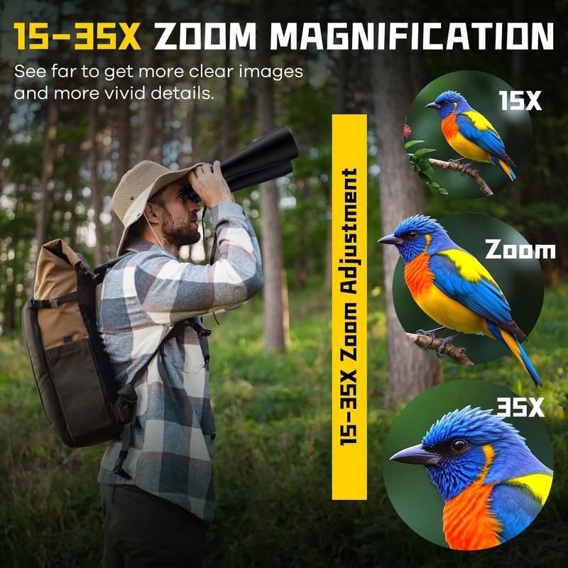 15-35x70 Binoculars for Adults High Powered, 35x HD Zoom for