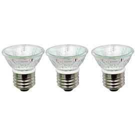 Anyray A1876Y (3-Bulbs) HR16 120V 35W E27/E26 MR-16 35 Watt JDR C Bulb Lamp FMW Flood with Lens