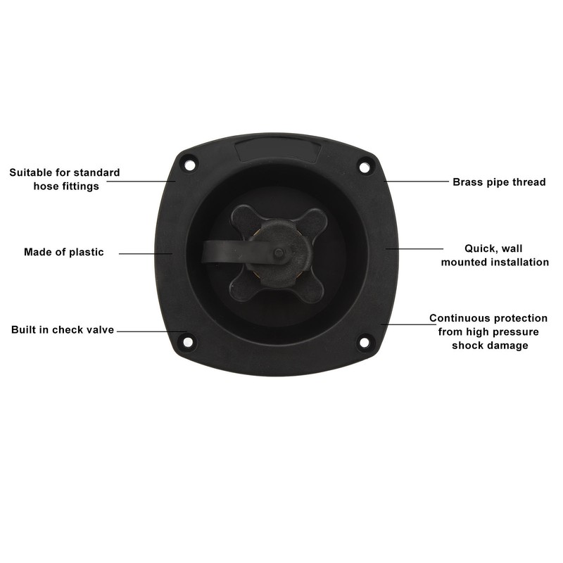 Wall Mount Pressure Regulator 100PSI to 45 PSI Built in