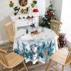 Round Christmas Tablecloth 60 inches - Snowman Christmas Decorations for