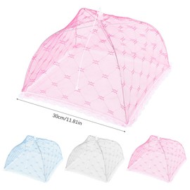 Dzmuero Fly Cover, Fly Protection Food, Pack of 6 Fly Cover, Food, Breathable Mesh, Foldable, Fruit Basket with Fly Protection for Outdoor and Kitchen, Prevents Flies, Insects (30 x 30 cm)