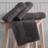 REGAL RUBY 4 Pieces Grey Washcloths Bath Linen Set Quick-Dry,