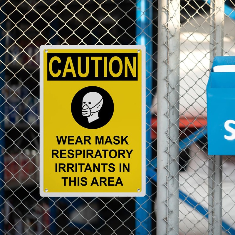 OSHA Wear Mask Respiratory Sign, 8.5 x 11 in" OSHA