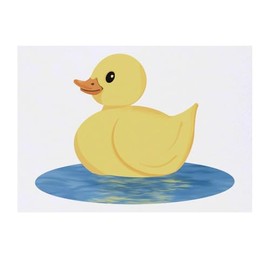 'Cute Yellow Duck' Temporary Tattoo - Water Resistant, Skin-Safe, Non-Toxic Transfer (TO00079291)