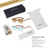 Gleyemor Mens Sunglasses Fashion Rimless Rectangle Sunglasses Square Frameless Sunglasses