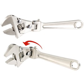 AGT Pipe Wrench: Adjustable Open-End Wrench, Diameter up to 24 mm (Adjustable Spanner, Adjustable Wrench, Wrench)