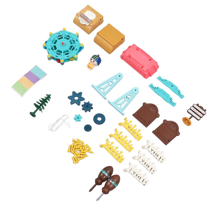 Kid Assembled Ferris Wheel Toy Nut Disassembled Maunal Ferris Wheel