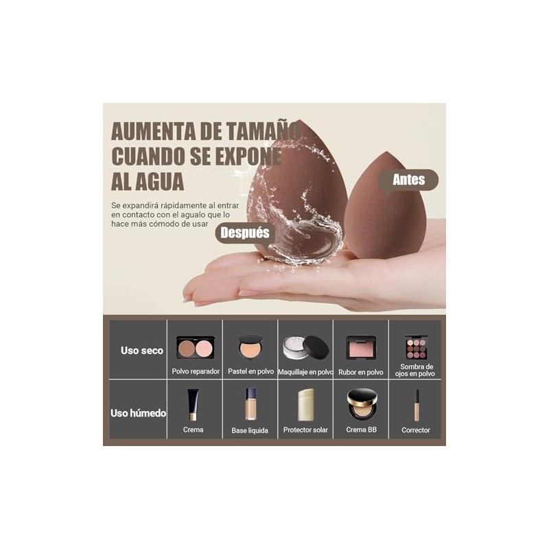 47 Piezas Set Brochas para Maquillaje Profesional, Juego Multifuncional de
