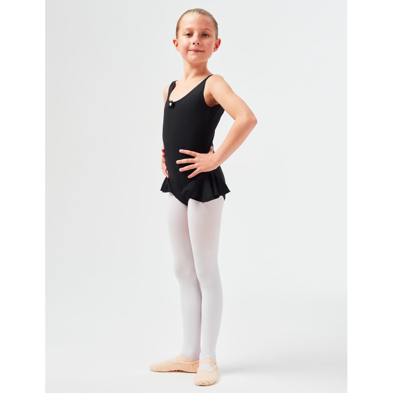 Ballet leotard "Paula" with skirt, Black, 164/170 15-16 years