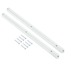 sourcing map Drawer Slides, 2Set 300mm - Plastic Drawer Rails with Screw, Side Mounted Grooved Guide Rail for Cabinet Drawer Bedside Table Wardrobe Dresser (White)