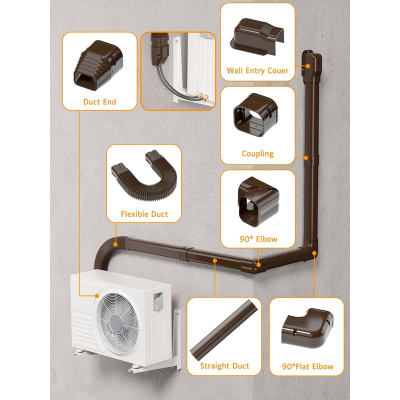 Kalkehay 3" W x 16Ft L Brown Line Set Cover