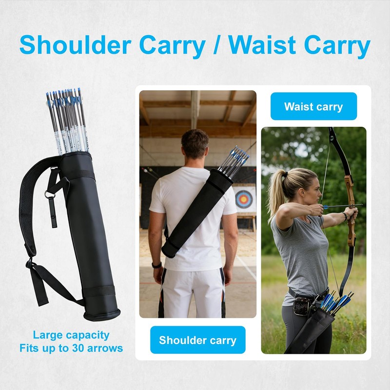 NRJSSCC Arrow Quiver, Archery Arrow Holder & Back Hip Quivers