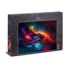 Ulmer Puzzleschmiede - Space Puzzle "Stardust" - Effective 1000 Pieces Puzzle with Star Galaxy Motif - Puzzle Quality Made in Germany - Universe, Cosmos, Fantastic Worlds