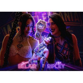 WWE WRESTLEMANIA 41  24”x36”” POSTER PRINT - RHEA RIPLEY IYO SKY BIANCA BELAIR