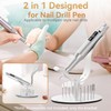 Nail Drill Pen Holder, 2 in 1 Nail Drill Pen