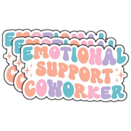 (3Pcs) Emotional Support Coworker Sticker Funny Coworker Sticker Waterproof Vinyl Decal for Laptop Water Bottle Phone Guitar Tumbler Kindle Notebook Gifts for Women Men Size 3x1.6 Inches