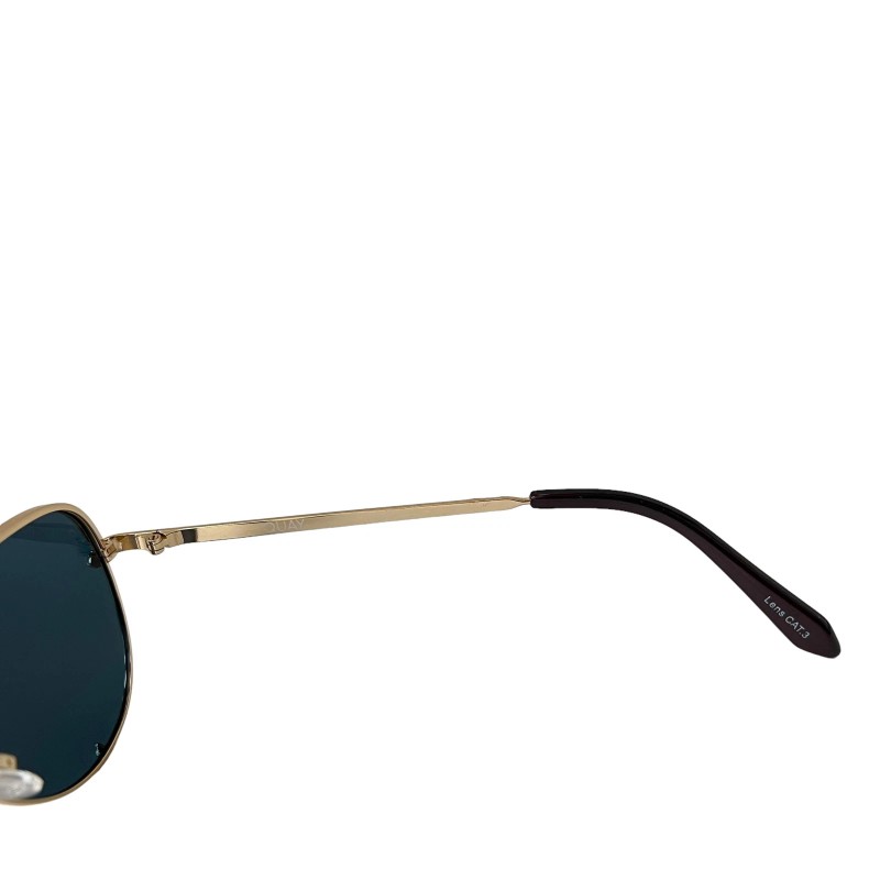 Quay Australia High Key Micro Sunglasses Medium Gold Polarized