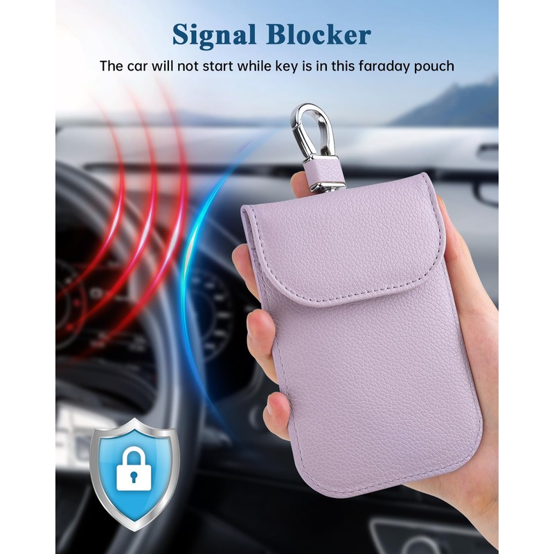 Teskyer 2 Pack Faraday Pouch for Car Keys, Keyless Car