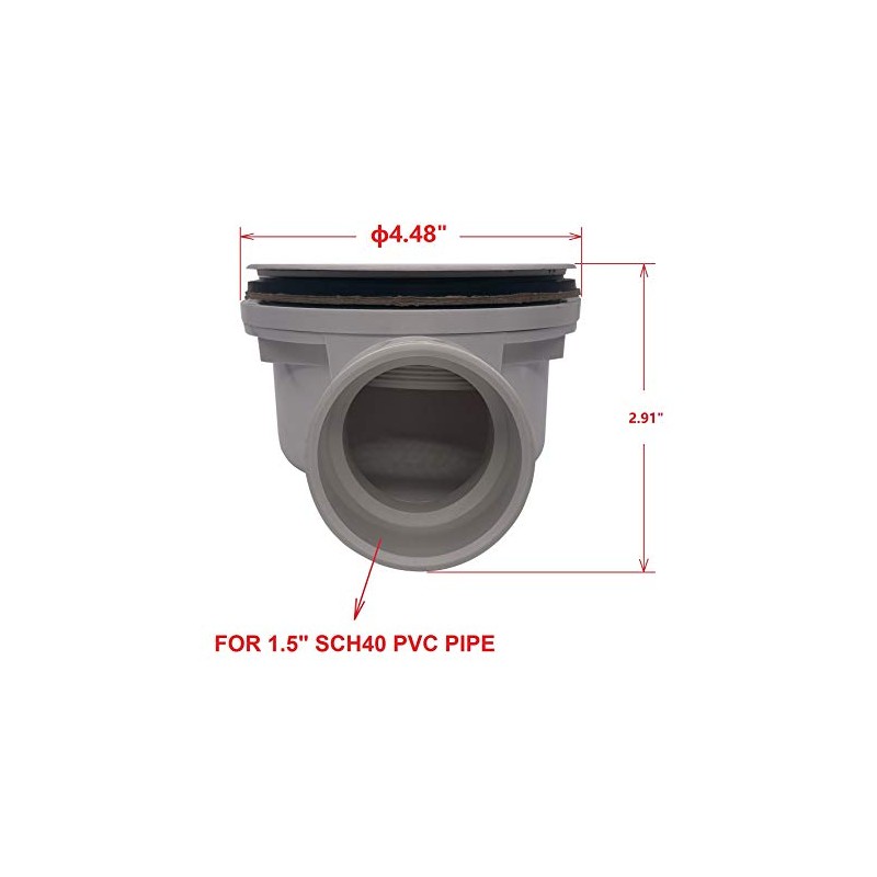 BlueVue 1.5" Side Outlet Drain Assembly (Matte Black)