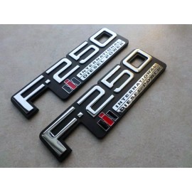 Ford 2X NEW Ford F-250 International Diesel Power TEWOBSF250 Nameplates Logos Emblems