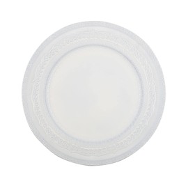 CVL 1 Pc, Lace Embossed Acrylic Plastic Charger Plate - Ivory for Wedding, Baby Shower, Bridal Shower, Anniversary, Banquet, Housewarming, Holiday Celebration, Catered Event