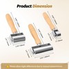 3 Pack 26mm 60mm 100mm Wooden Handle Leather Press Edge