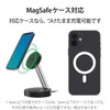 Elecom W-MS02BK Wireless Charger, 7.5 W, Magnetic, Stand Type, Supports