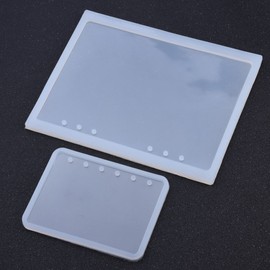 Molde para Cubierta de Bloc de Notas, 2 Unids/Set A5 A7 Molde de Silicona de Resina Moldes de Fundición de Silicona Moldes de Resina Antiadherente para Cubierta de Bloc de Notas de Cristal