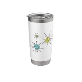 Vintage Franciscan Starburst Dinnerware Atomic Era Stainless Steel Insulated Tumbler