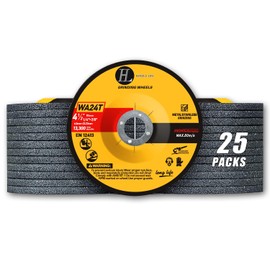 Grinding Wheels 4 1/2 inch Grinder Wheel for Metal & Stainless Steel,Grinding Disc for Angle Grinder 4-1/2'' x 1/4'' x 7/8'' - 25 Pack