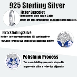 Symretie 925 Sterling Silver Charms and Pendants for Women’s Bracelets, Necklaces, Gifts, Turtle Ocean Charm, Silver