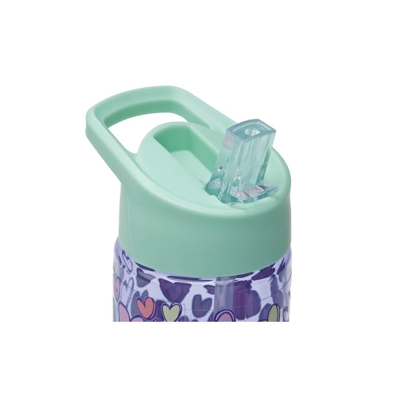 Smash Water Bottle 450ml - Hearts, Purple