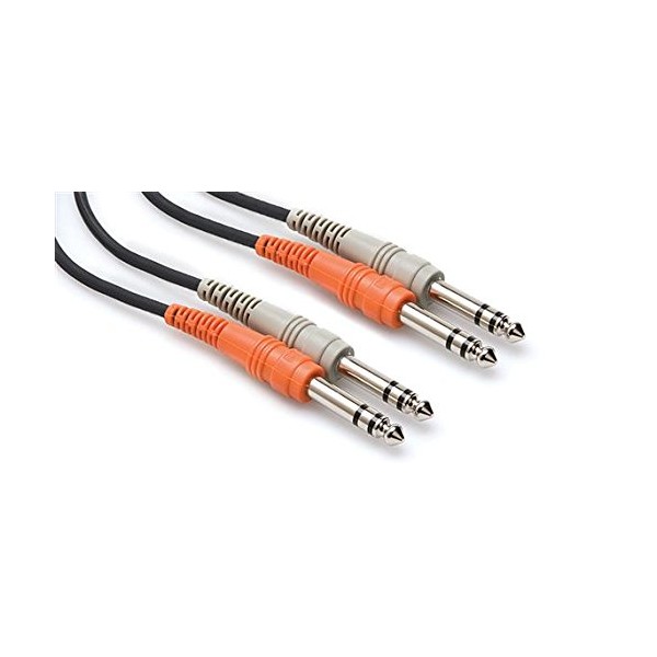 Hosa CSS-201 Dual 1/4" TRS to Dual 1/4" TRS Stereo