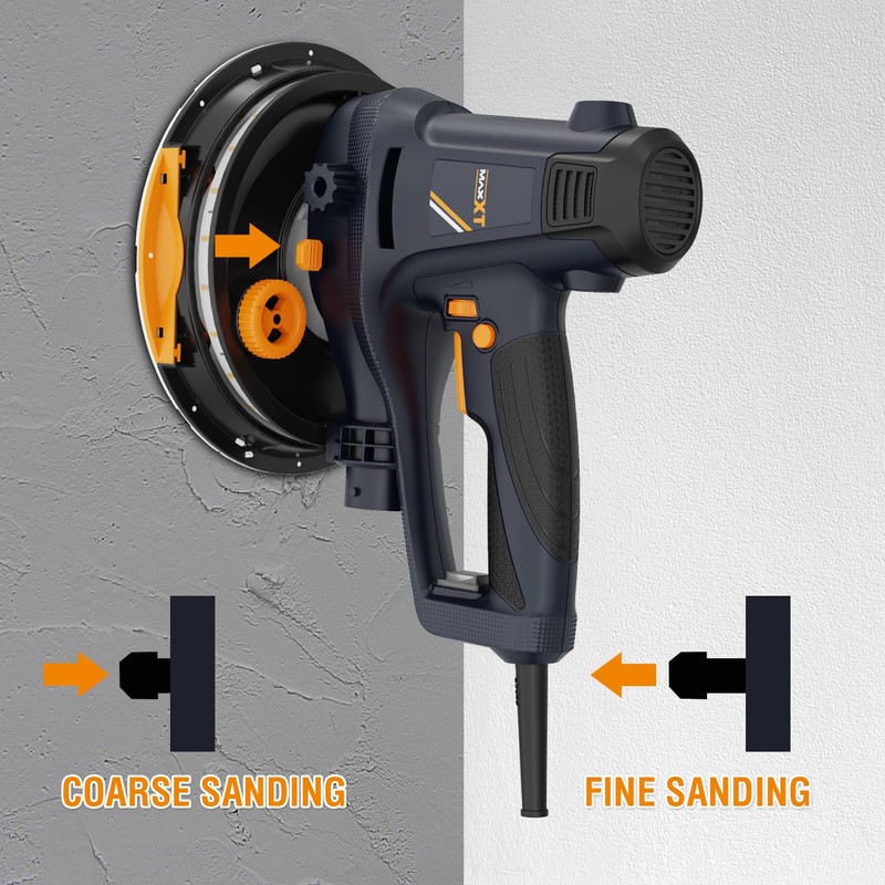 MAXXT Handheld Drywall Sander 810W, Electric Sander for Walls,Rough and