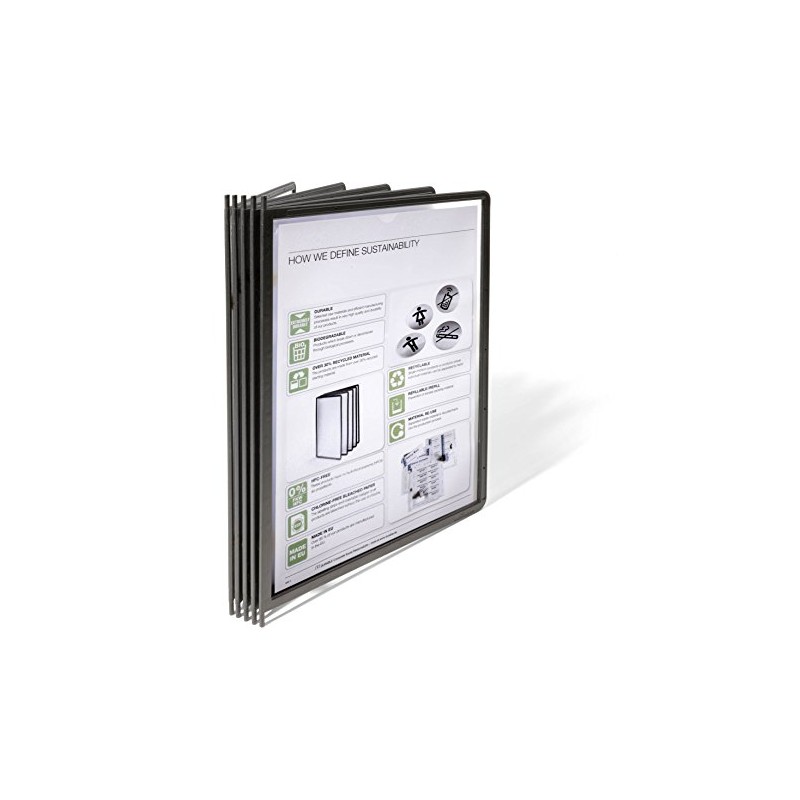 Durable Sichttafel Sherpa Panel Pin A4, 5 Stück, schwarz, 558201,