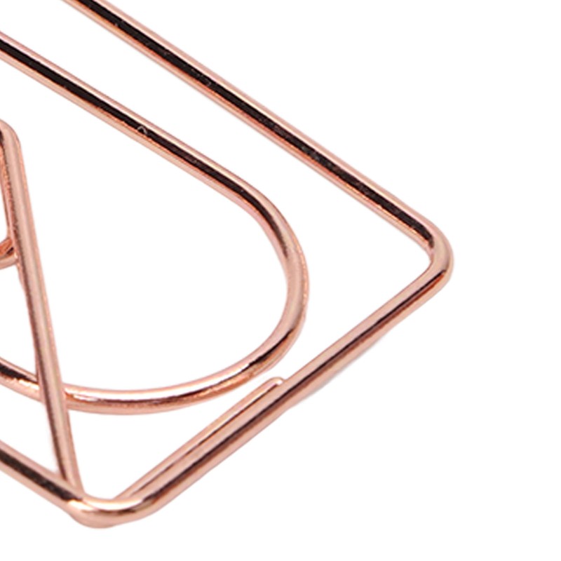 100PCS Paper Clips Portable Mini Cute Shape Electroplated Rose Gold
