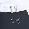 Seleneva 2 Pairs Sterling Silver Initial Letter Stud Hoop Earrings