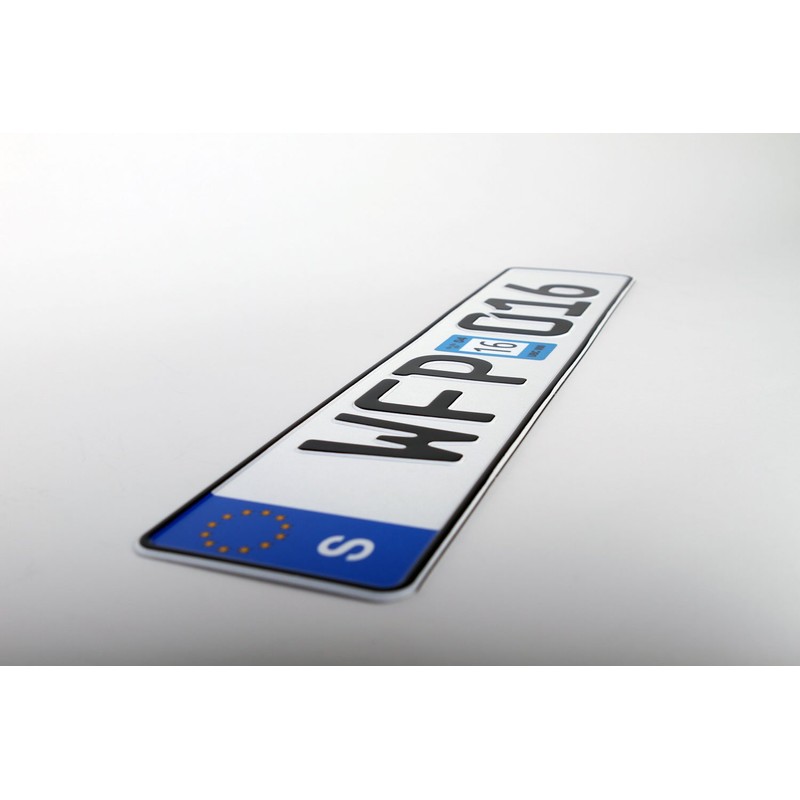 Sweden Euro Plate with Taxation Seal - Random Characters