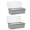 GRIRIW 2pcs Cutlery Holder with Drain Shelf Multi-Function Chopsticks Box
