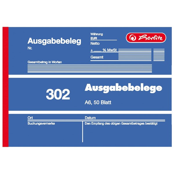 Herlitz Ausgabebeleg A6 – 50 Sheets – 1 x Pack of 20