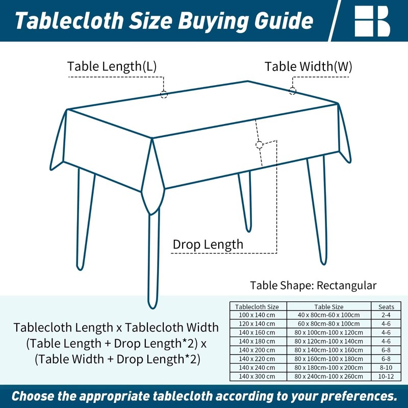 Rectangular Waterproof PVC Tablecloth, Tablecloth for Dining Room, Garden, Party,