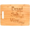 Bread Salt Wine Housewarming Cutting Board Wonderful Life Quote Bread