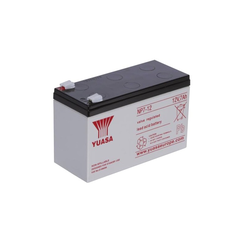 Yuasa - NP7-12 AGM S65-12V 7.0Ah - Sealed Lead Acid