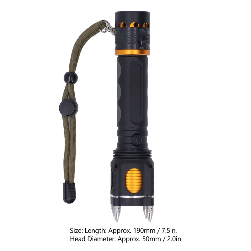 Rechargeable LED Flashlight Self Defense Super Bright Emergency Flashlight for
