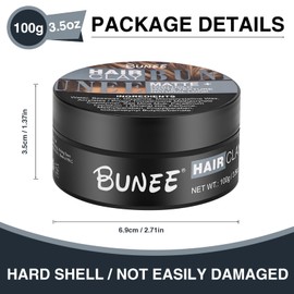 ZIBARBER Hair Clay，Super High Hold, Matte Finish，organic ingredients that promote hair and scalp health，For Natural Texture Hairstyles (100g)